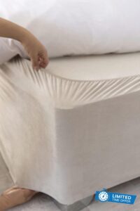 Box Spring Cover - Faux Suede & Stretch Wrap Around 4 Sides Bed Skirt - Transform Your Bed (Linen