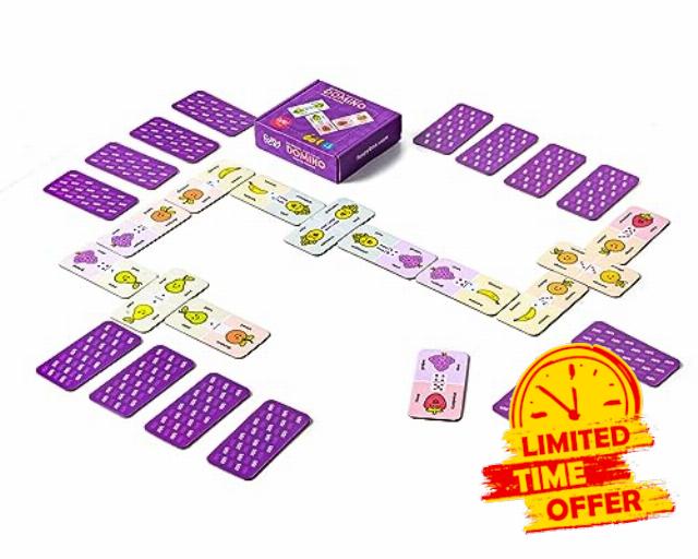 Feppy Bilingual Domino for Kids - Fun Way to Learn Spanish and English with Kids Cards Games