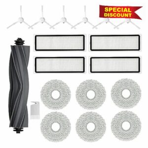 Filter Brush Mop Pads Accessories Kit for Dreametech L10s Ultra L10 Ultra Robot Vacuum Cleaner Replacement Parts (18 Pack)