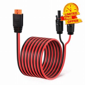 ELFCULB 10AWG Solar to XT60i Charging Cable Solar Panel Extention Cable for Portable Power Station River 600 Solar Generator Battery Pack(25FT)