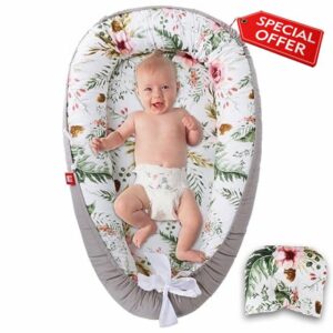Go2bedroom Baby Lounger Cover for Newborn Breathable for Traveling Infant Portable Thicken Ultra Soft Newborn Essentials