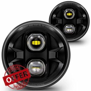 TRUE MODS 7 Inch LED Headlights Round DOT-Approved H6024 Compatible w/Jeep Wrangler JK JKU TJ LJ Accessories [Z Cut-Off Line] [High Low Sealed Beam] for Chevy Ford GMC Dodge Mazda Nissan Mack VW