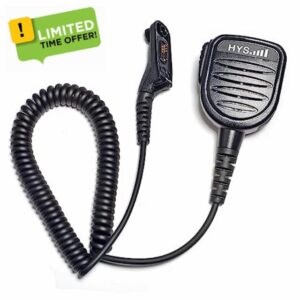 HYS Low Profile Speaker Microphone with Heavy Duty Cable/Clip