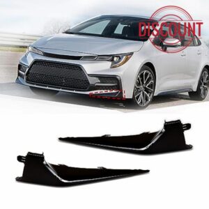 BXZ Front Bumper Cover Lower Trim Molding Lip Spoiler Grille Pair for 2020 2021 2022 Toyota Corolla SE XSE