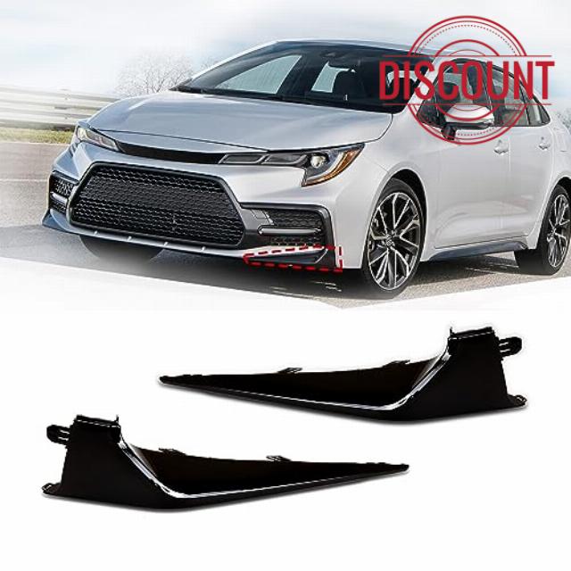 BXZ Front Bumper Cover Lower Trim Molding Lip Spoiler Grille Pair for 2020 2021 2022 Toyota Corolla SE XSE