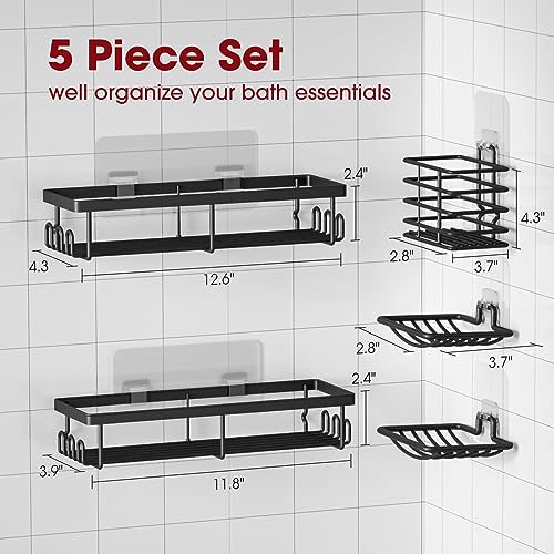 No Drilling Adhesive Shower Caddy for Bathroom