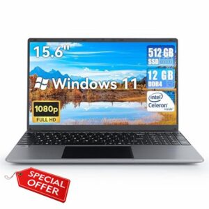 AMIAMO 15.6" Laptop - 12GB DDR4