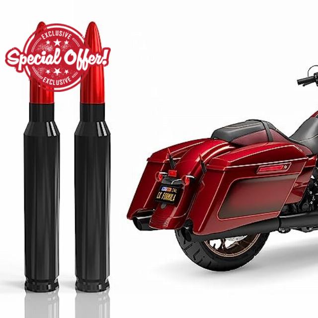 CK Formula 5.5" Red Tip with Black Base Motorcycle Antennas for Harley Davidson All Models 1989-2023