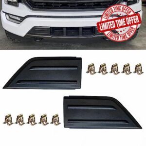 KYYET Driver and Passenger Front Bumper Guards Pads Inserts End Caps Cover Grill Compatible with F150 F-150 2021 2022 2023