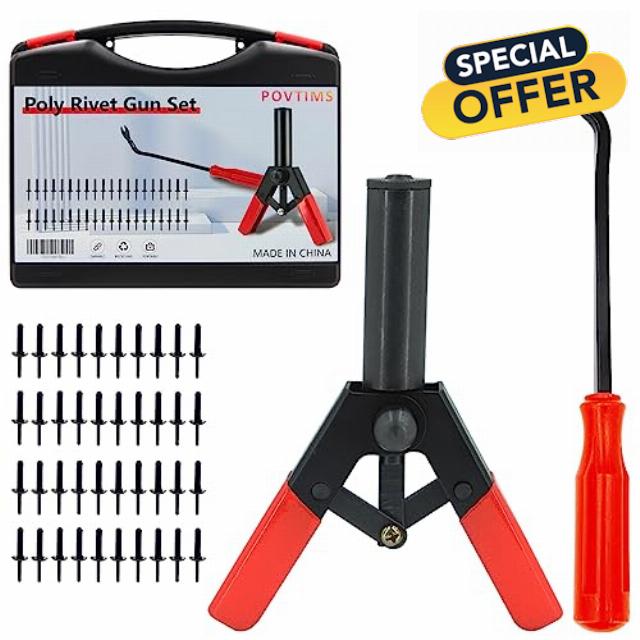 POVTIMS Plastic Rivet Gun Kit