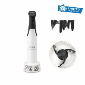 Masha Official Electric Potato Masher Hand Blender 3-in-1 Multi Tool Blends Purees Whisks - Immersion Mixer - Vegetables & Potatoes - Soup Maker
