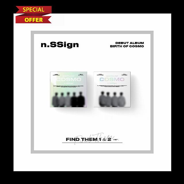 n.SSign BIRTH OF COSMO Debut Album CD+Photobook+Photocard+Tracking Sealed (FIND THEM SET(1+2))