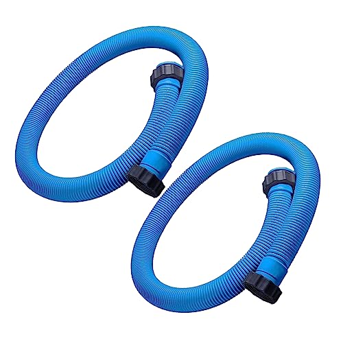 59" Long Accessory Pool Hoses for Intex Filter Pump and Saltwater Systems (Blue-2PCS)
