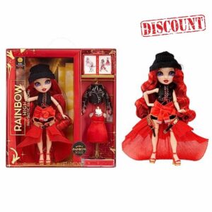 Rainbow High Fantastic Fashion Ruby Anderson - Red 11” Fashion Doll and Playset with 2 Complete Doll Outfits