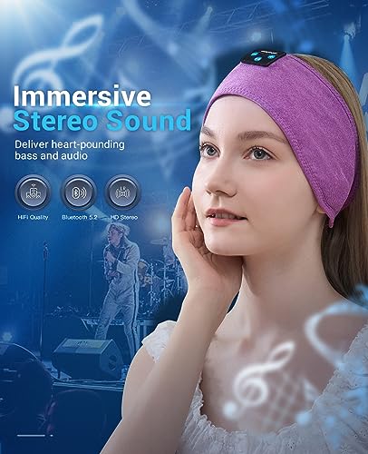Adjustable Bluetooth Headband Wireless Earbuds Washable Sleeping Music Headphones