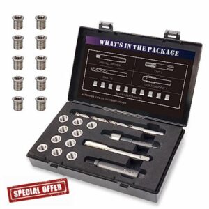 SENNMONN M10X1.25 Thread Repair Kit with 14mm Insert HSS Drill