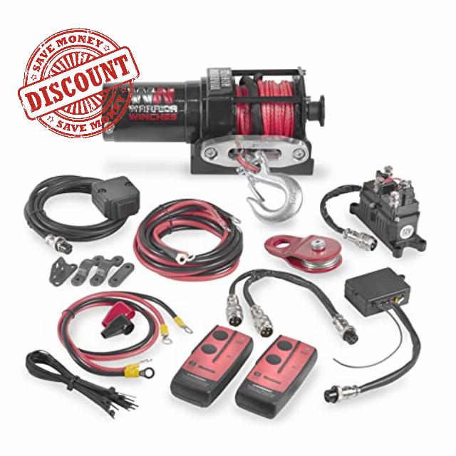 Warrior Winches Ninja 2000 lbs - Premium 12V Electric ATV/UTV Winch with Synthetic Rope