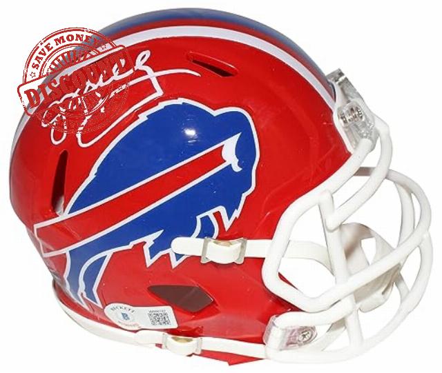Jim Kelly Autographed/Signed Buffalo Bills Mini Helmet TB Beckett