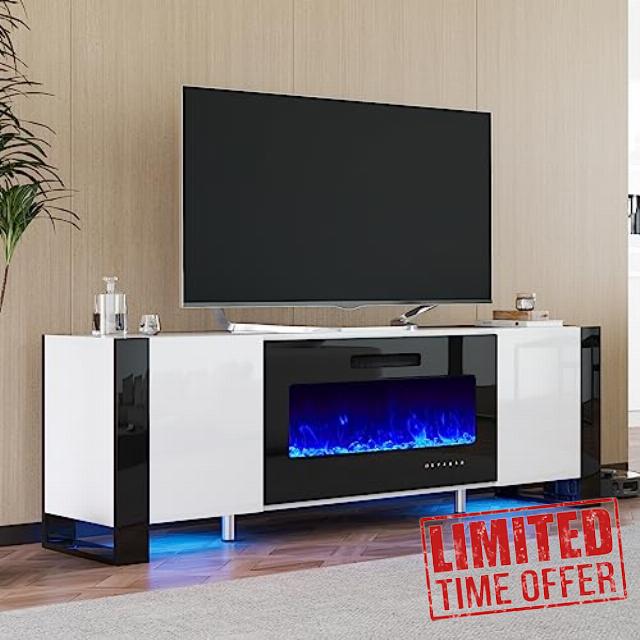 AMERLIFE Fireplace TV Stand with 36" Fireplace