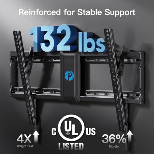 Low Profile TV Mount with Adjustable Pull Cords