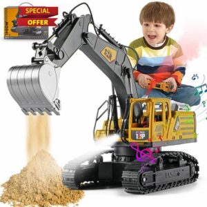 Remote Control Excavator Toys for Boys- Construction Toy Engineering Digger Truck