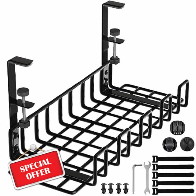 WTADAY Under Desk Cable Management Tray