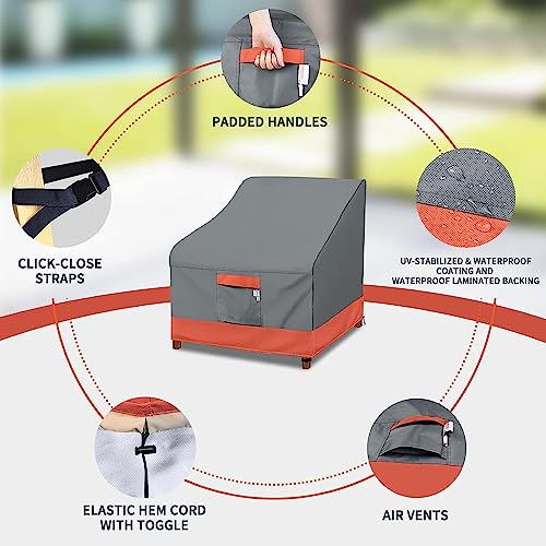 Lawn Furnitures Covers Fits up to 35W x 38D x 31H inches(2 Pack)