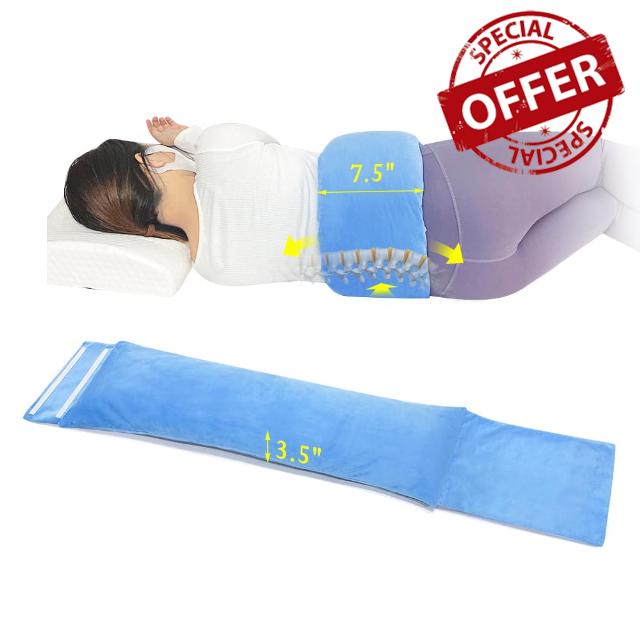 Lumbar Support Pillow for Sleeping Lower Back Sciatic Nerve Pain Relief Lumbar Roll for Office Chair & Bed Body Pain Relief Side Sleeping Lumbar Cushion for Sciatica