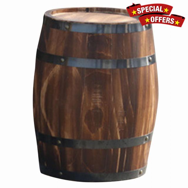 Outanaya Wood Wine Barrel Oak Barrel Decoration Props Wood Decor Plant Decor Wooden Decor Barrel Shape Plant Pot Spirits Barrels Delicate Wood Barrel Wine Barrel Ornament Aging Barrels