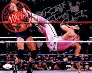 Bret "Hitman" Hart Signed Autographed 8X10 Photo WWF Drop Kick Roddy Piper JSA