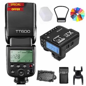 GODOX TT600 Camera Flash Speedlite with Godox Flash Trigger X2T-C for Canon Cameras