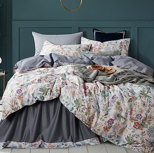 5 Pieces White Flower Comforter Covers