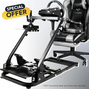 Anman Racing Game&Flight Sim Stand-Driving Simulator Cockpit Mount with Multiple Shift Lever Panels-Handiness Foldable and Fixed seat