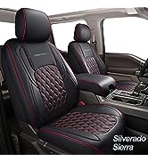 Huidasource Tacoma Seat Covers, Full Coverage Waterproof Faux Leather Front & Rear Truck Seat Cus...