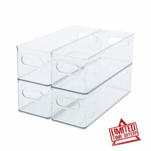 Tidy Tools Clear Plastic Bins For Pantry Organization and Food Storage