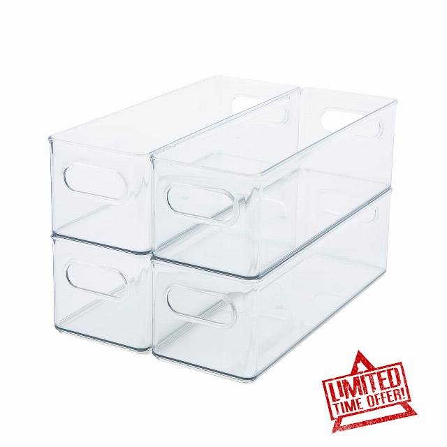 Tidy Tools Clear Plastic Bins For Pantry Organization and Food Storage
