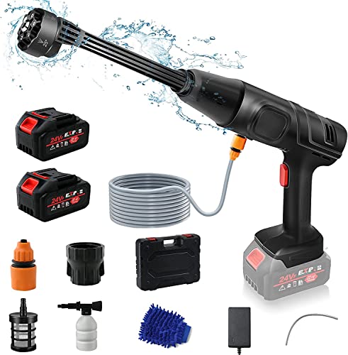 6-in-1 Nozzle Battery Powered Pressure Washer for Washing Cars/Home/Garden/Floor Cleaning/Outdoor Cleaning