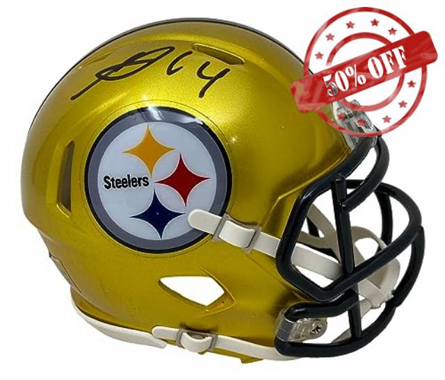 George Pickens Signed Pittsburgh Flash Mini Speed Helmet JSA