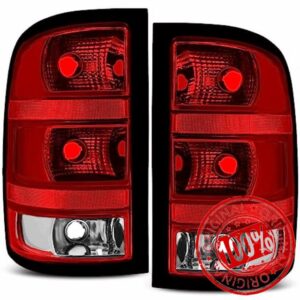 telpo Tail light Assembly Fit For 2007-2013 07 08 09 10 11 12 13 2007 2008 2009 2010 2011 2012 2013 Gmc Sierra 1500 2500HD 3500HD Taillight Driver and Passenger Side
