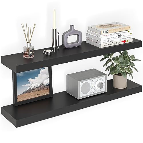36" Wood Wall Shelf Set of 2