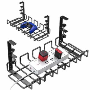 No Drilling Under Desk Cable Management