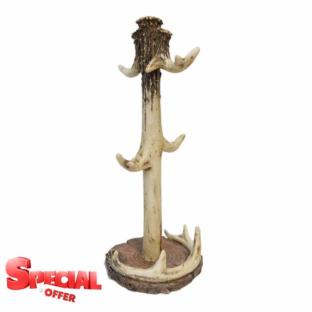 BestGiftEver Mug Holder in Rustic Faux Deer Antler Design - Cup Display Holder Rack Storage Stand for Rustic Cabin Decor