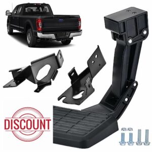 Goopool Bed Step Compatible with Ford F250 F350 F450 2017 2018 2019 2020 2021 2022 2023 Folding Truck Step Retractable Bumper Tailgate Step Replace# 75313-01A