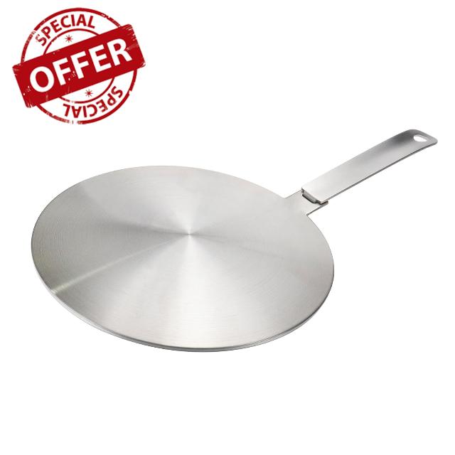 Mewutal 9.45"/24cm Heat Diffuser Stainless Steel Heat Diffuser Induction Plate Cooktop Induction Adapter Plate for Electric Gas Stove Pan Pot Cookware