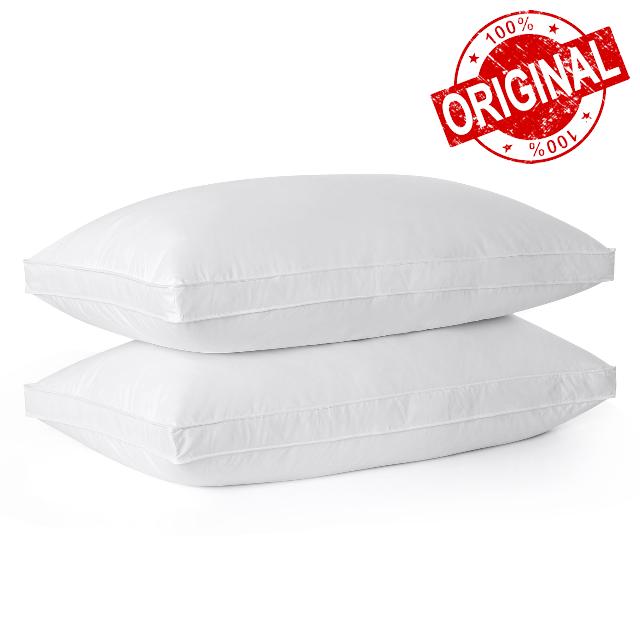 Bafode Goose Down Feather Gusseted Bed Pillows