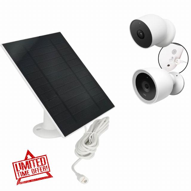 SKYWORLD Premium Solar Panel for Google Nest Cam Outdoor or Indoor