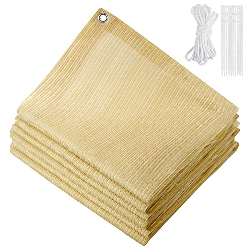 Sun Shade Cloth with Reinforced Grommets for Outdoor Patio Canopy Porch Pergola Cover (10X12ft