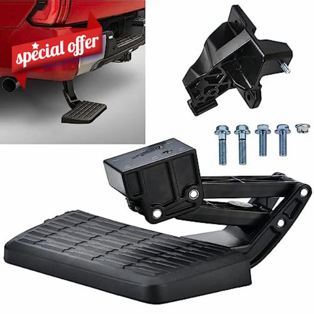 Rear Bed Step Tailgate Bedstep Fit for Toyota Tundra 2022 2023 Folding Truck Step Retractable Bumper Tailgate Step Replace # PTS30-34000