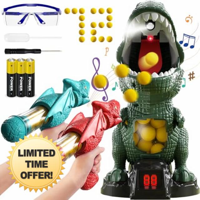NMM Movable Dinosaur Shooting Toys for 4 5 6 7 8 Year Old Boys
