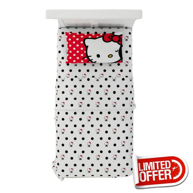 Franco Hello Kitty Bedding Super Soft Microfiber 3 Piece Twin Sheet Set